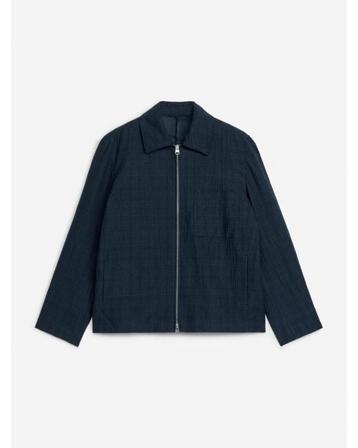 ARKET Blue Seersucker Jacket for men
