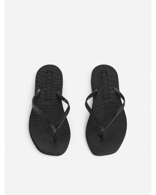 ARKET Black Sleepers Tapered Flip Flops