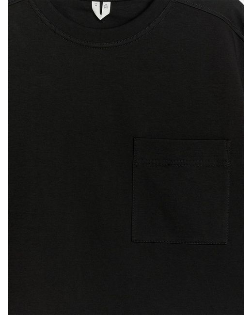 ARKET Black Cotton T-Shirt Dress