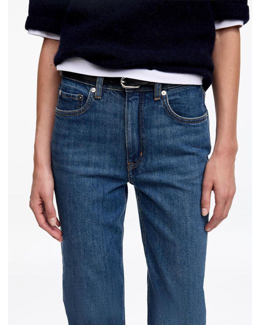 ARKET Blue Jade Cropped Slim Jeans