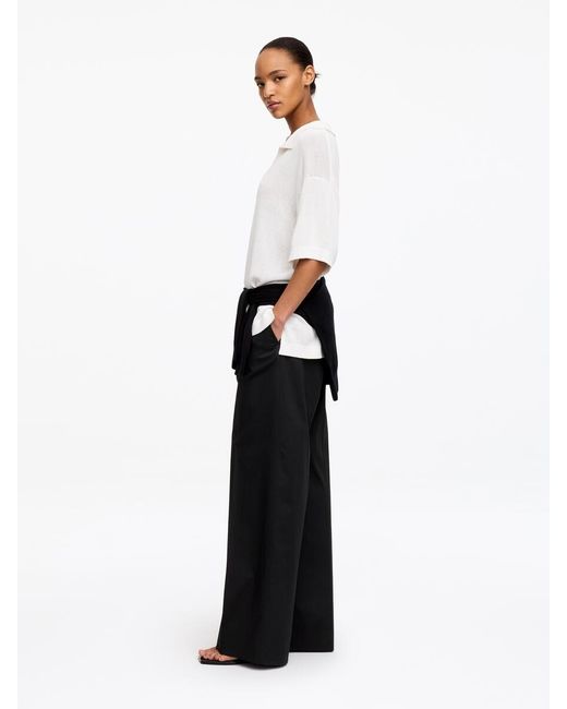 ARKET White High-Waist Chino Trousers