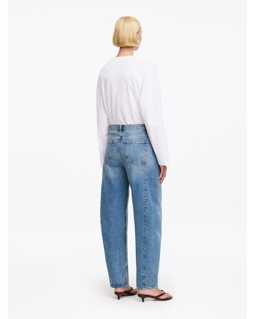 ARKET Blue Bloom Barrel Jeans