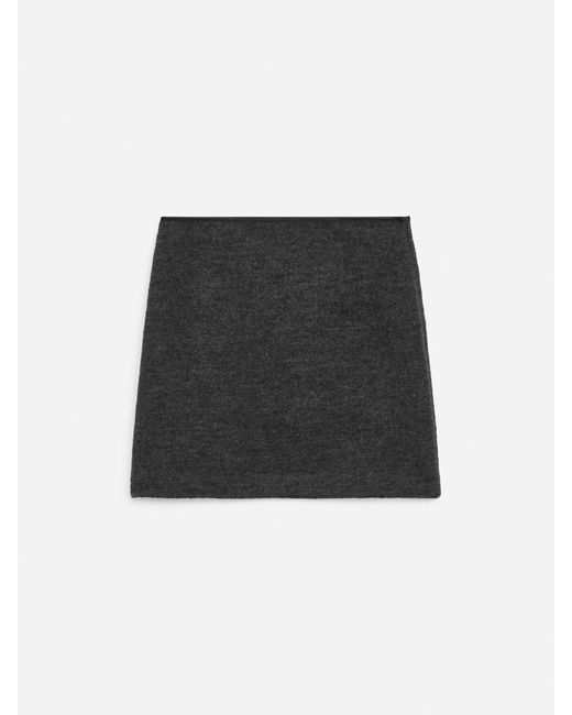 ARKET Black Wool-Blend Mini Skirt