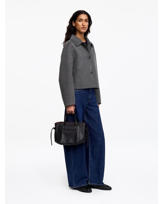 ARKET Blue Doublé Wool-Blend Overshirt