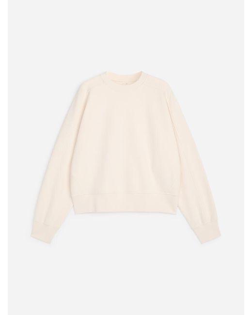 ARKET White Terry Cotton Sweatshirt