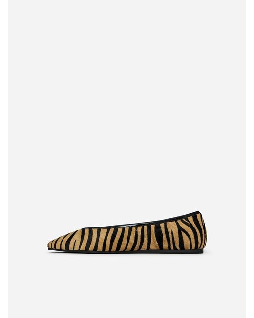 ARKET Blue Pony Hair-Effect Ballerinas