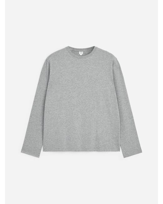 ARKET Gray Regular Long-Sleeve T-Shirt for men