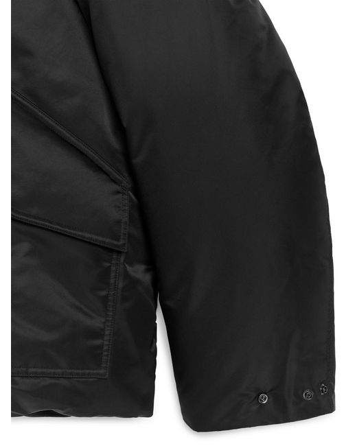 ARKET Black Upcycled Down Flight Jacket for men