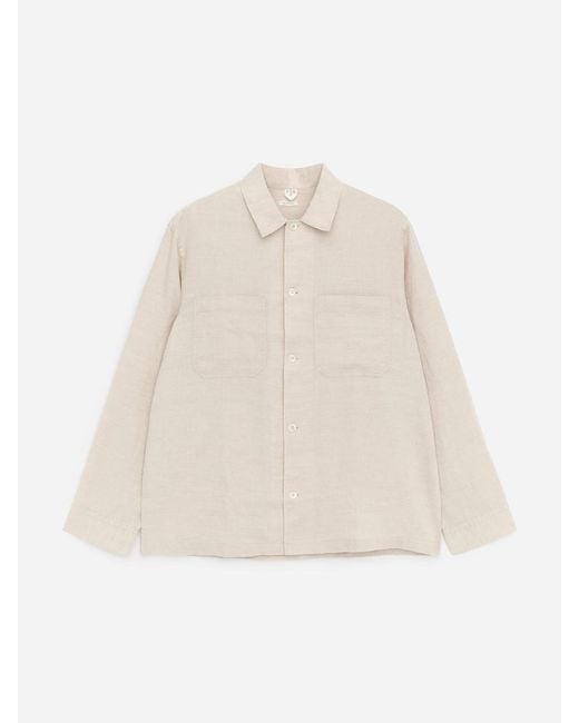 ARKET White Relaxed Linen Shirt for men