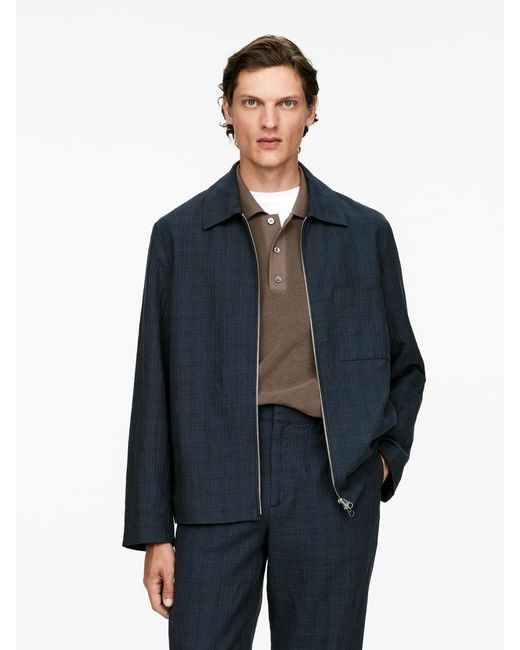 ARKET Blue Seersucker Jacket for men