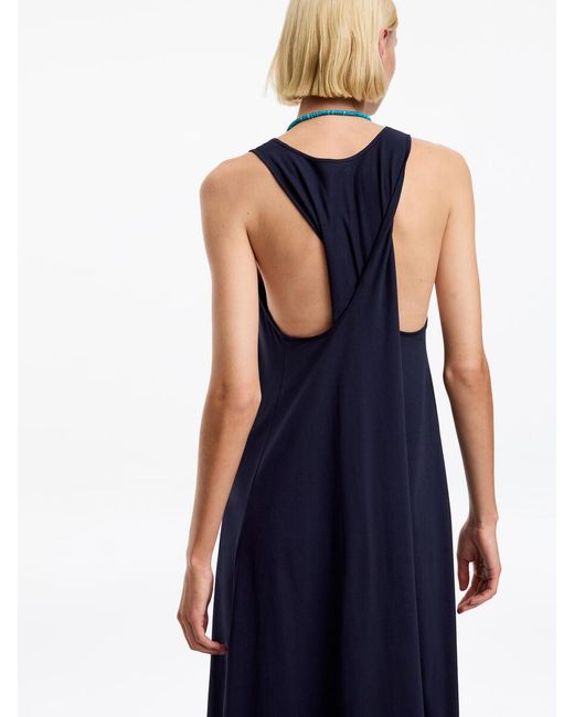 ARKET Blue Twisted Back Maxi Dress