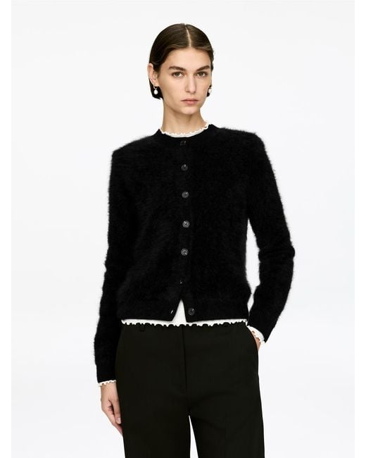 ARKET Black Pure Brushed-Cashmere Cardigan