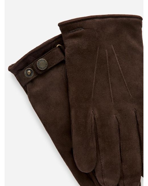 ARKET White Hestra Robert Suede Gloves for men
