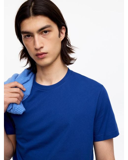 ARKET Blue 170 Gsm Regular T-Shirt for men