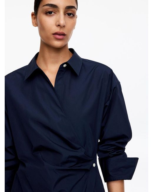 ARKET Blue Wrap Shirt