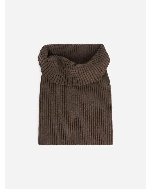 ARKET Brown Rib Wool Collar