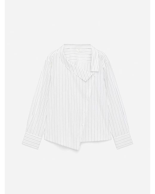 ARKET White Deconstructed Cotton Blouse