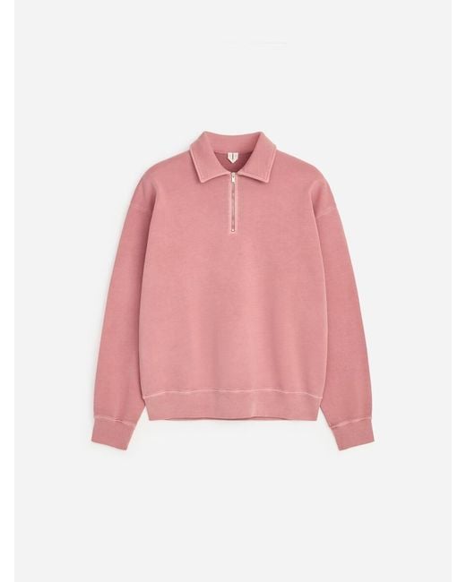 ARKET Pink Half-Zip Sweatshirt for men