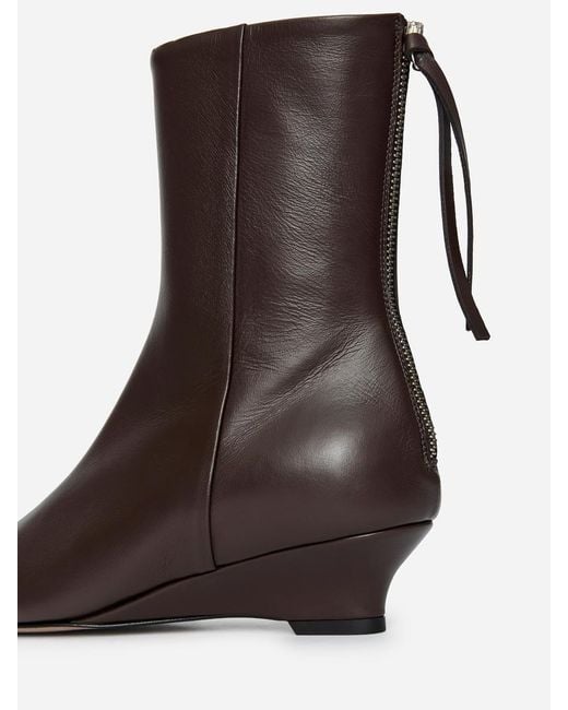 ARKET Blue Wedge Ankle Boots