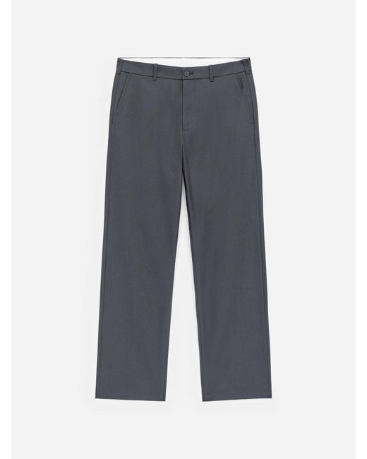 ARKET Gray Relaxed Wool-Cotton Trousers for men