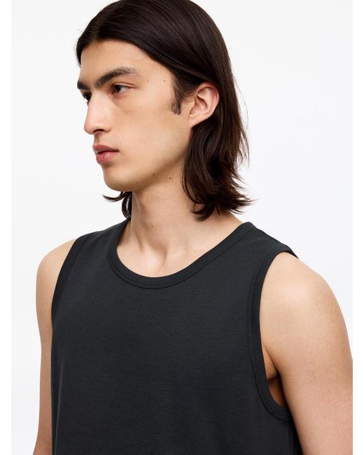 ARKET Black Ribbed Tank Top for men