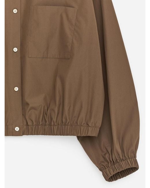 ARKET Natural Cropped Cotton Shirt