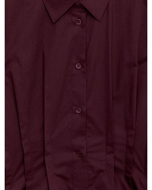 ARKET Purple Pleated Blouse