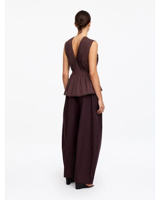 ARKET Brown Pintuck Top