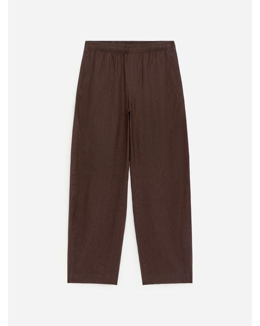ARKET Purple Barrel Linen Trousers