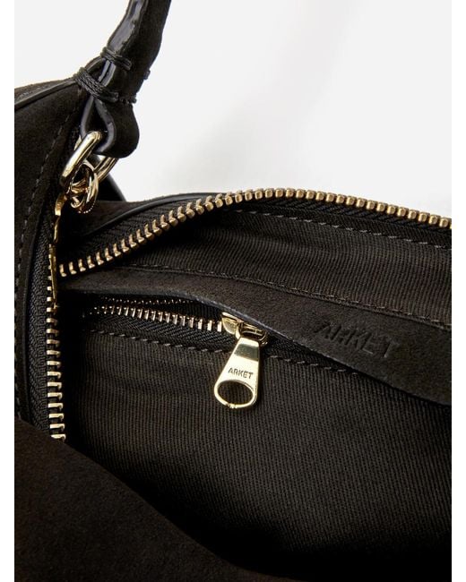ARKET Black Split Suede Bag