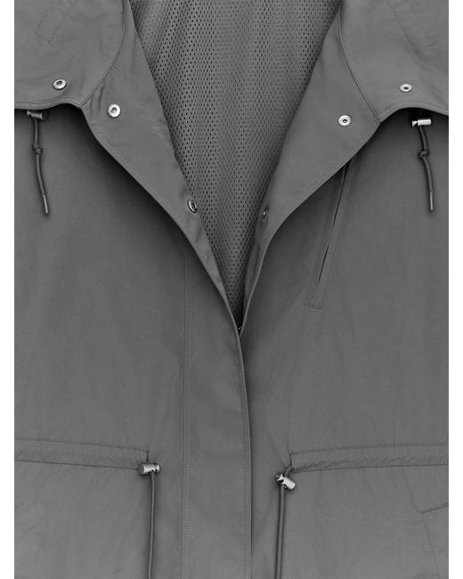 ARKET Gray High-Collar Nylon Jacket
