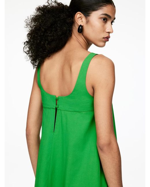 ARKET Green Baumwoll-Maxikleid