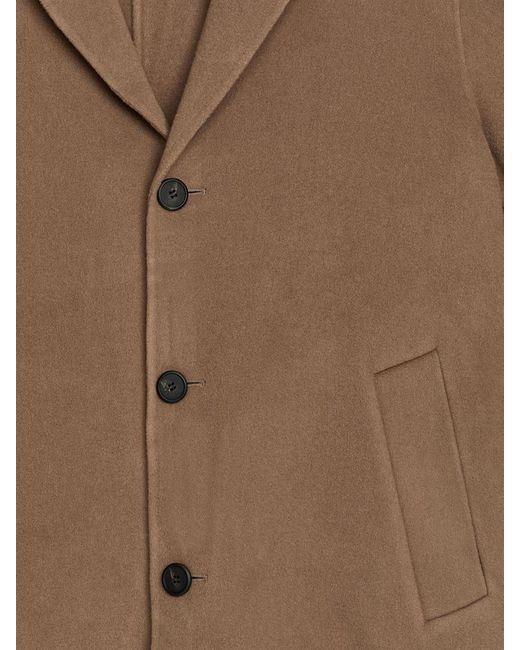 ARKET Brown Relaxed Wool Topcoat for men