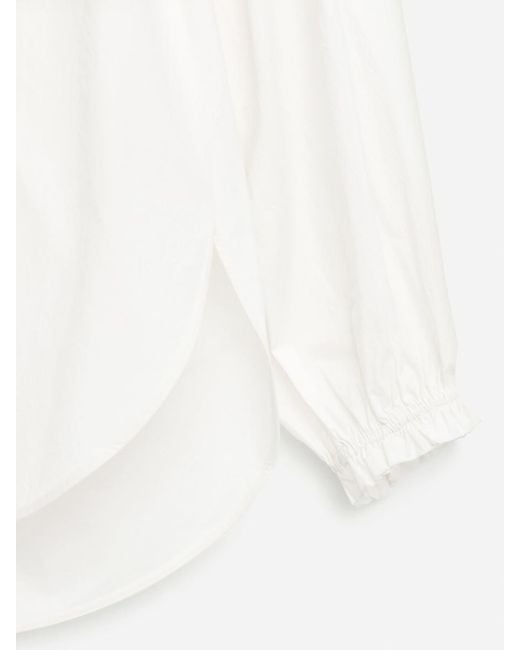 ARKET White Volume-Sleeve Blouse