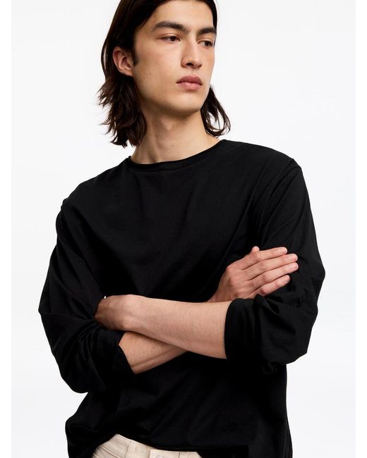 ARKET Black Long-Sleeve T-Shirt for men
