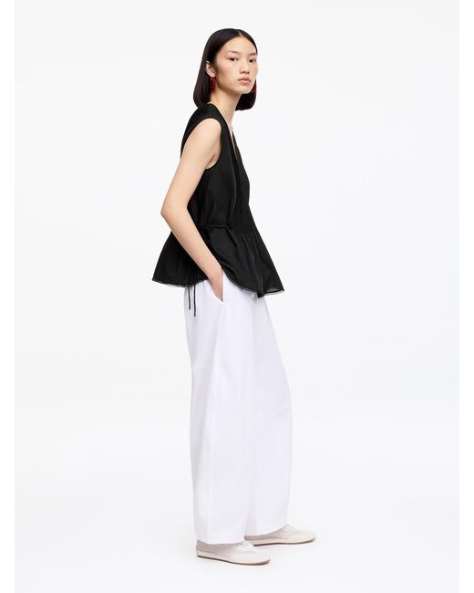 ARKET Black Pintuck Top