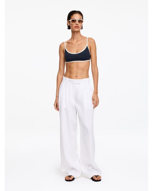 ARKET White Contrasting Bikini Top