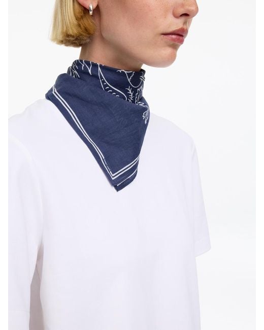 ARKET Blue Café Printed Bandana for men