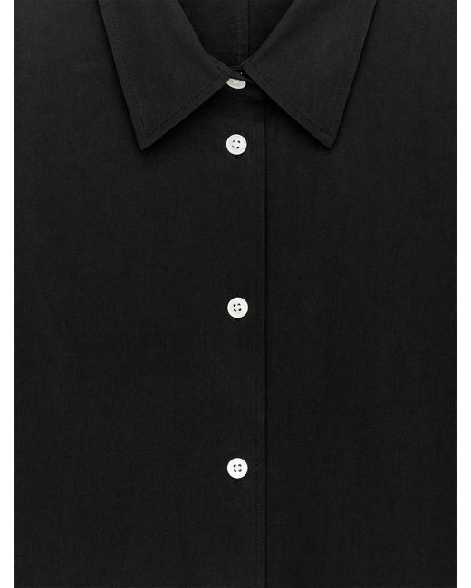ARKET Black Curved Slit Shirt