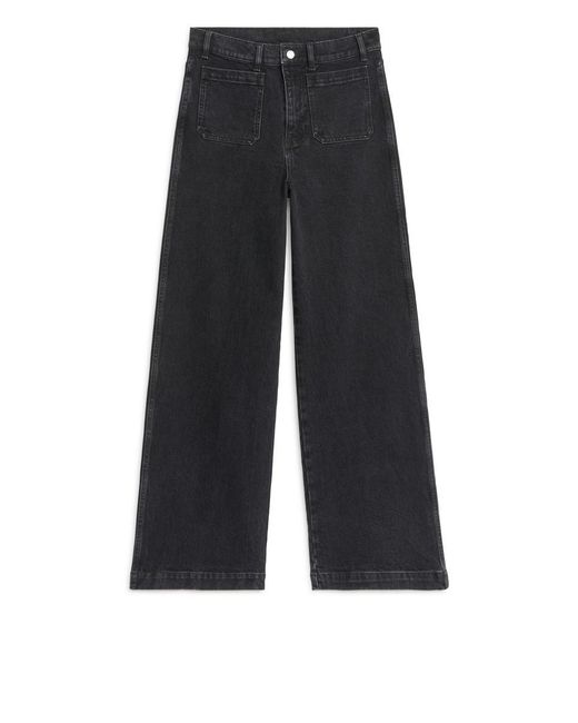 ARKET Blue Lupine High Flared Stretchjeans