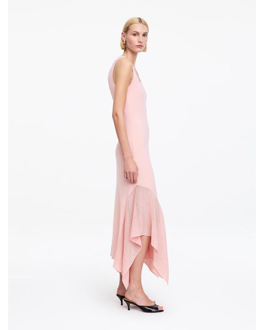 ARKET Pink Draped Knit Dress