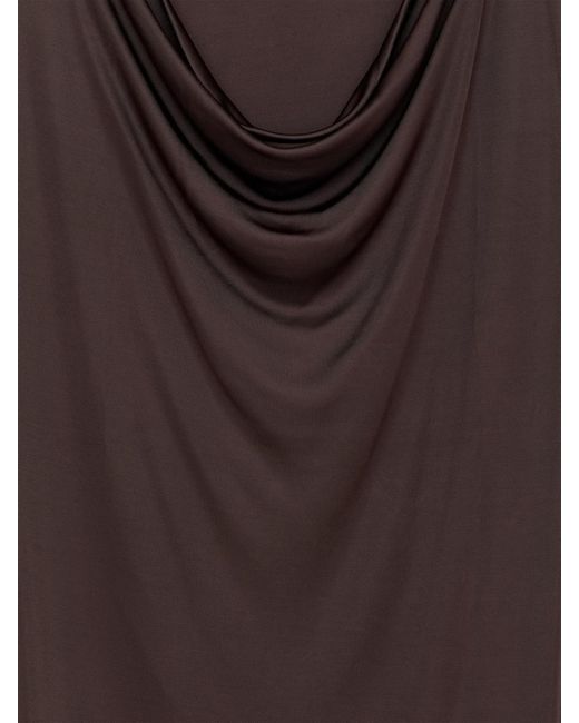 ARKET Brown Draped Neckline Top
