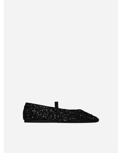 ARKET White Sequin Mary Jane Flats