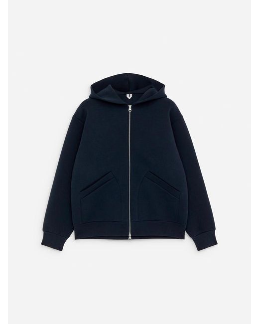 ARKET Blue Scuba Zip Hoodie for men