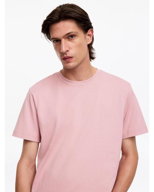 ARKET Pink 220 Gsm Relaxed T-Shirt for men