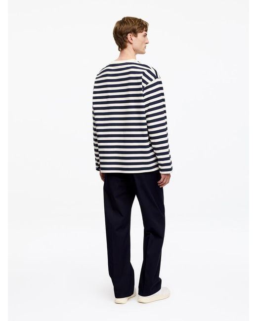 ARKET Blue Relaxed Long-Sleeve T-Shirt for men