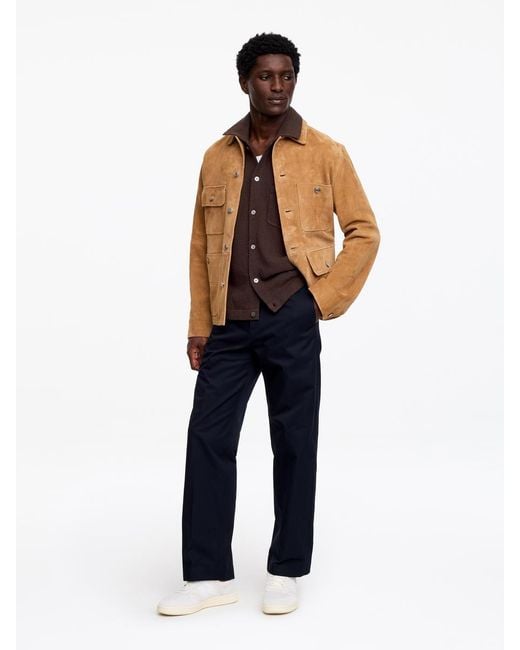 ARKET Brown Bouclé Polo Shirt for men