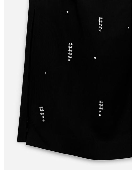 ARKET White Rhinestone-Detail Midi Skirt