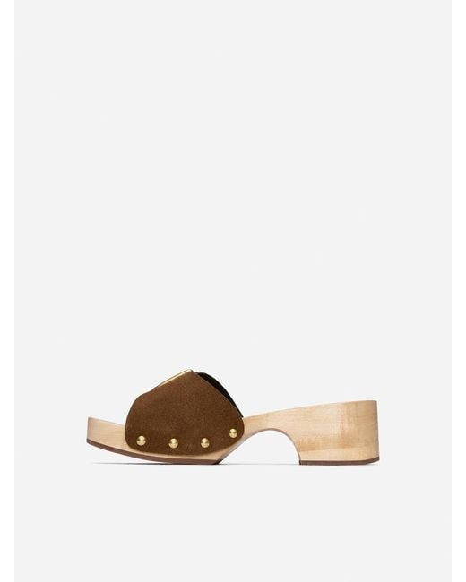 ARKET Natural Suede Clogs