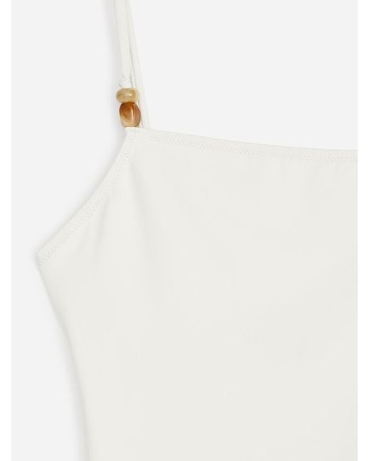 ARKET White Beaded Swimsuit